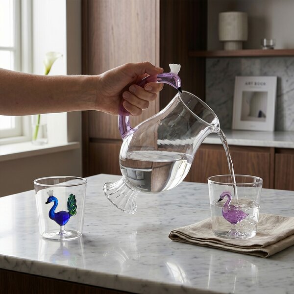 Ichendorf Milano designové sklenice na vodu Animal Farm Tumbler Blue Peacock