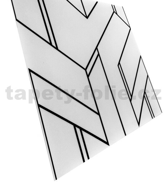 3D panel 0070, cena za kus, rozměr 50 cm x 50 cm, GLAMOUR 4 černobílý, IMPOL TRADE