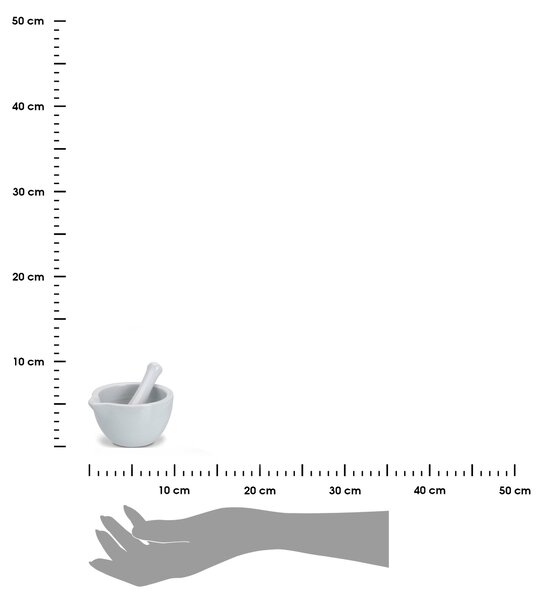 Porcelánový hmoždíř White, 10x6 cm