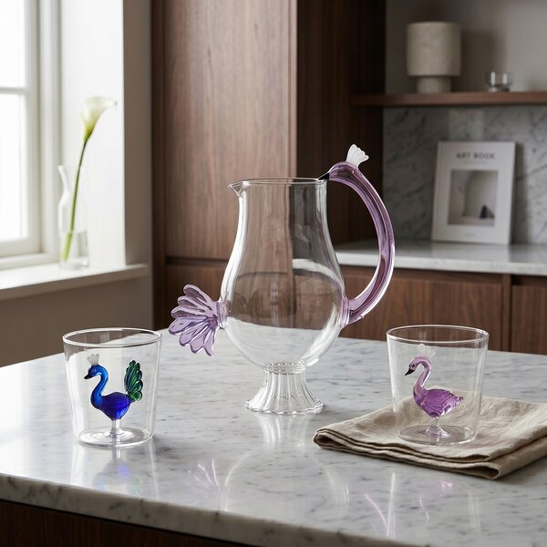 Ichendorf Milano designové sklenice na vodu Animal Farm Tumbler Blue Peacock