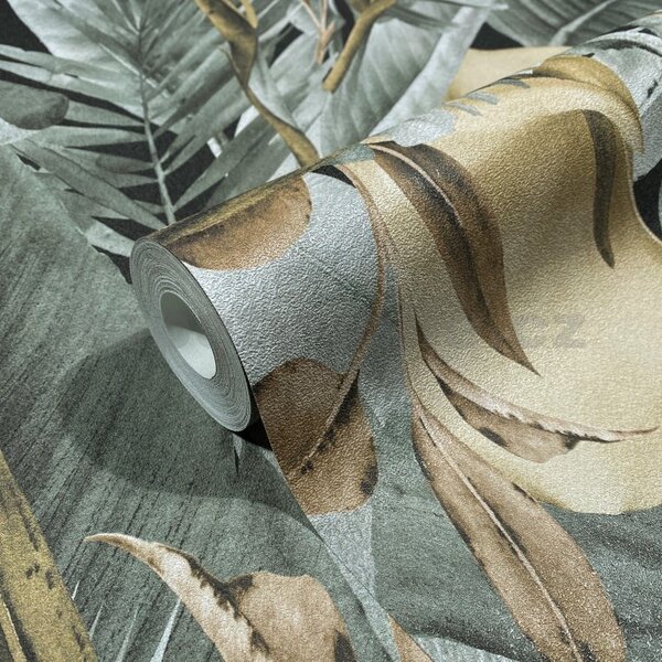Vliesové tapety na zeď Spirit of Jungle 47417, rozměr 10,05 m x 0,53 m, flóra sépie, MARBURG