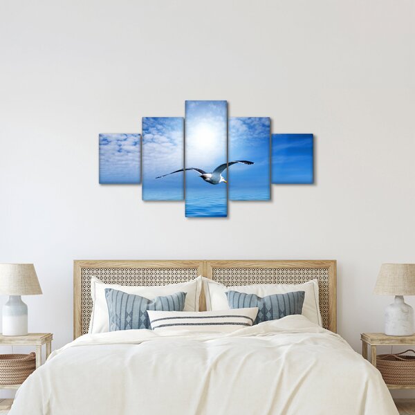 Obraz - Racek nad mořem (125x70 cm)