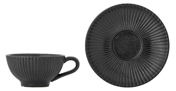Černý keramický šálek na cappuccino 200 ml Neri – Bloomingville
