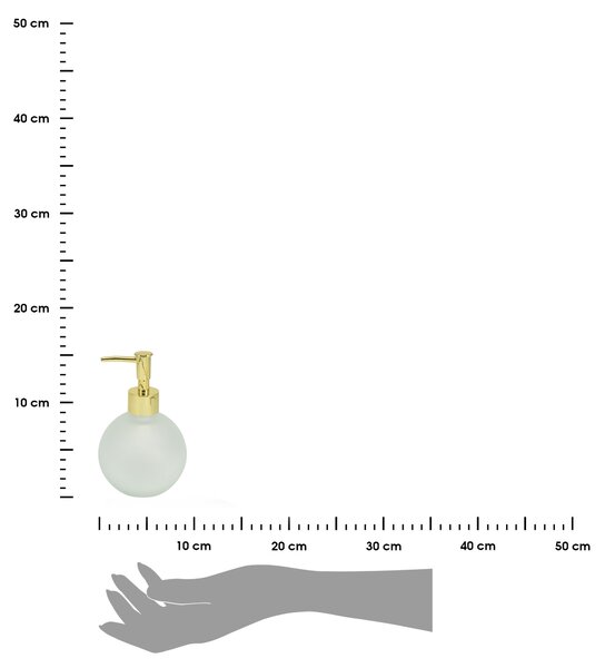 Dávkovač mýdla Globe, bílá/se zlatými prvky, 400 ml