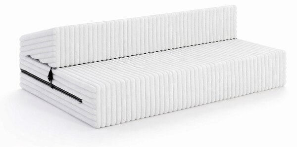 Rozkládací pohovka SUZI BÍLÁ SZTRUKS 120x200 výška 9 cm