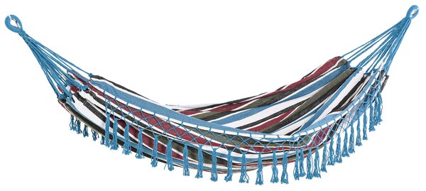 Outsunny Přenosná Dvojitá Bavlněná Houpací Síť 285x150 cm s Nosnou Taškou pro Venku, Zahradu, Pláž a Kempování, Nosnost 120 kg, Vícebarevná | Aosom