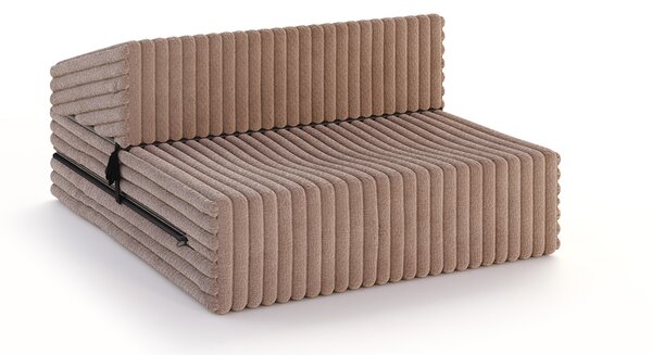Rozkládací pohovka SUZI HNĚDÁ SZTRUKS 70x200 výška 9 cm