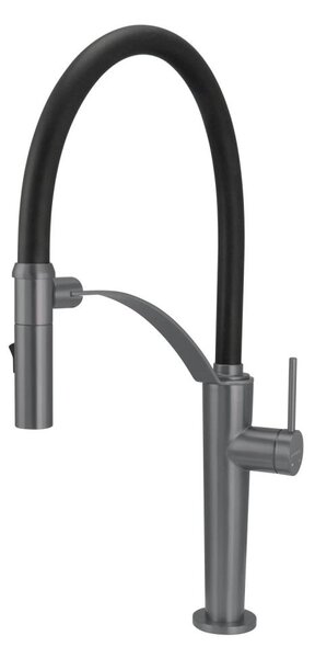 Deante BRC_D72M - Dřezová baterie s flexibilním ramínkem CORDA titan