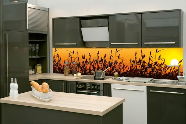 Samolepící tapety za kuchyňskou linku, rozměr 180 cm x 60 cm, rákos, DIMEX KI-180-128