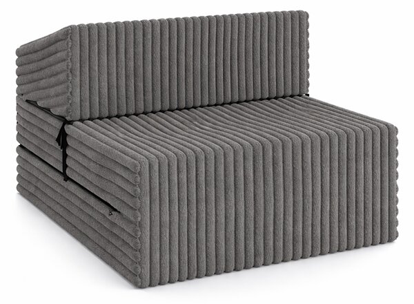 Rozkládací pohovka SUZI TMAVĚ ŠEDÁ SZTRUKS 70x200 výška 14 cm