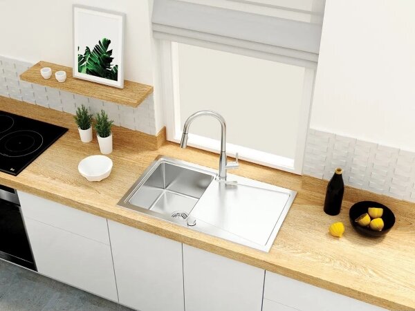 Deante BDH_072M - Dřezová baterie s vytahovací sprškou LUKRECJA lesklý chrom