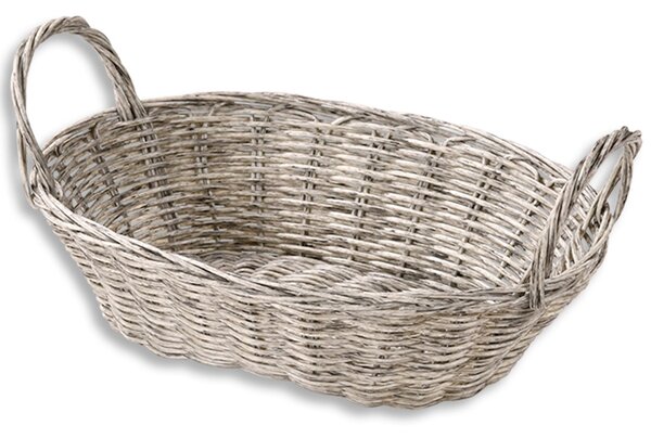 Košík na pečivo Oval Grey, 28x21 cm