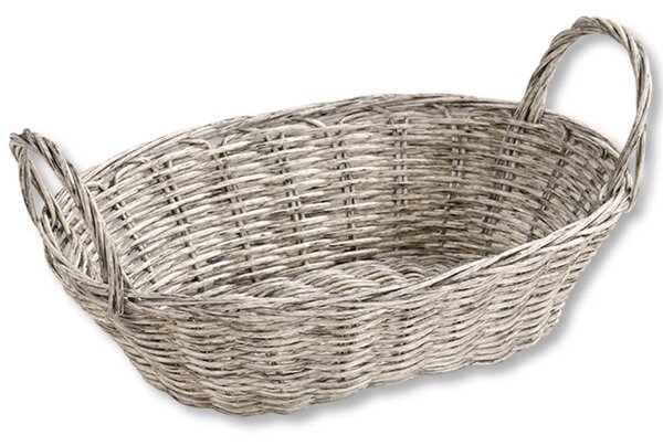 Košík na pečivo Oval Grey, 28x21 cm