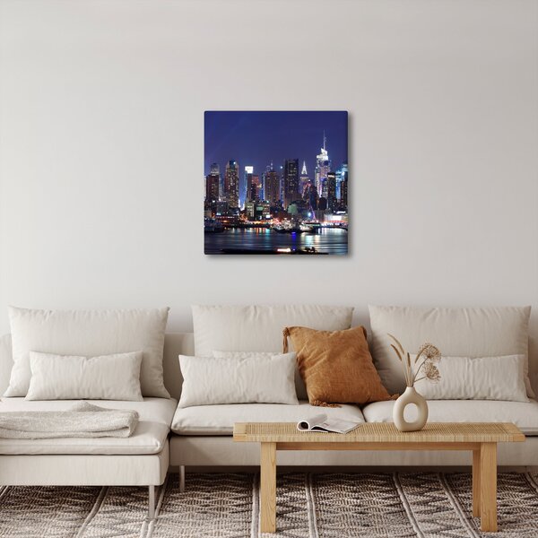 Obraz - Osvětlené New Yorské mrakodrapy (30x30 cm)