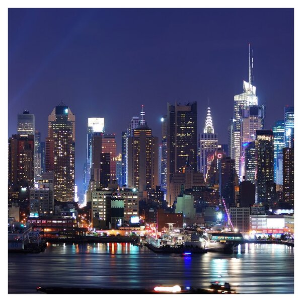 Obraz - Osvětlené New Yorské mrakodrapy (30x30 cm)