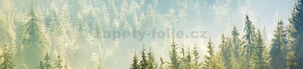 Samolepící tapety za kuchyňskou linku, rozměr 260 cm x 60 cm, mlha nad lesem, DIMEX KI-260-141