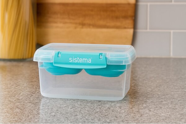 Sistema Dělený vodotěsný box na jídlo To Go STAX, 1,15 l, zelená