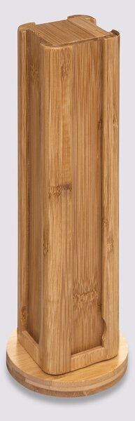 Dřevěný otočný stojan na kávové kapsle Wood, 10x10x29 cm