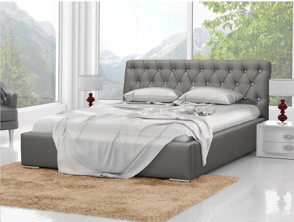 Postel Enoa, Rozměr postele: 140x200, Barva:: ekokůže Soft 011 (černá) 5902928178821