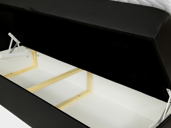 Kontinentální postel Limbo, Rozměr postele: 120 x 200 cm, Barva:: ekokůže Soft 011 (černá) 5902928400458