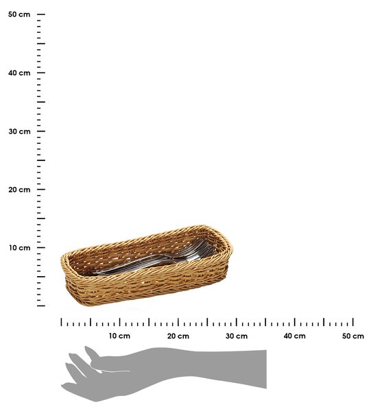 Košík na příbor Kiri, 28x12x6 cm