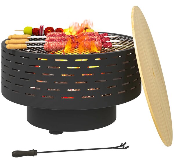 Přenosné ohniště 3v1, průměr 60 cm, antracit 842-375V00CG