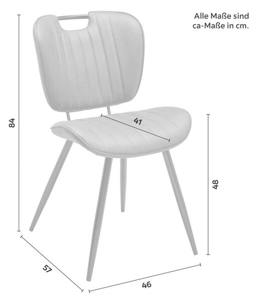Jídelní židle HINA tmavě šedá