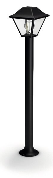 16497/30/PN Alpenglow venkovní sloupkové svítidlo 1xE27 60W bez zdroje 90cm IP44, černé