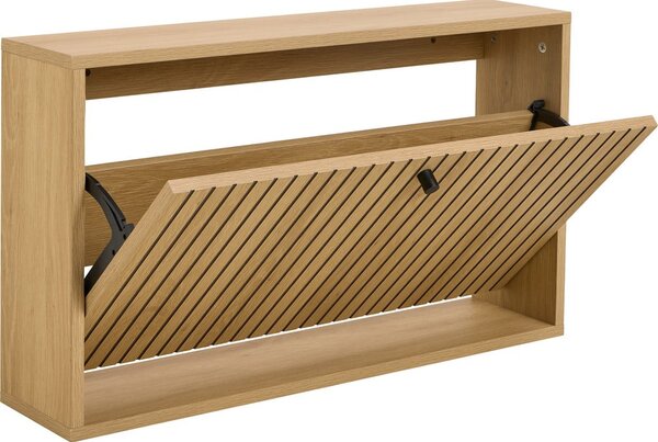Výklopný botník v dekoru dubu v přírodní barvě 72x43x17 cm Albany – Actona