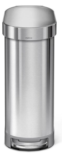 Úzký pedálový odpadkový koš Simplehuman Slim - 45 l, kartáčovaná nerez ocel, FPP