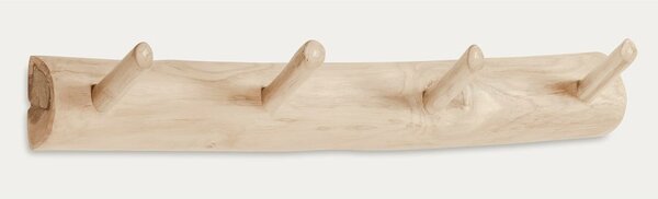 Nástěnný věšák z teakového dřeva v přírodní barvě 63 cm Gaillech – Kave Home