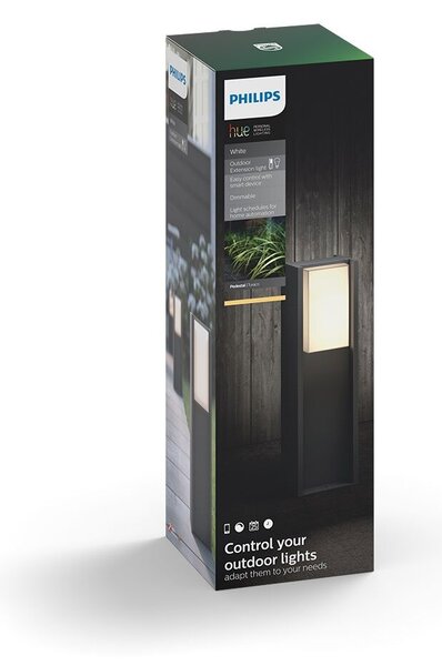 16473/93/P0 Hue White Turaco venkovní sloupkové LED svítidlo E27 1x9,5W 806lm 2700K IP44 antracit