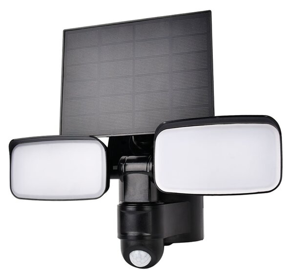 Solight LED solární osvětlení se senzorem, 9W, 850lm, 4000K, Li-Ion, černá WO7203