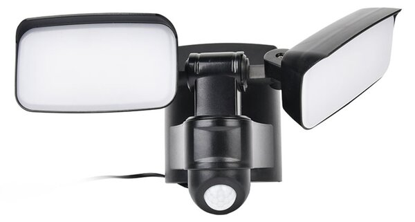 Solight LED solární osvětlení se senzorem, 9W, 850lm, 4000K, Li-Ion, černá WO7203