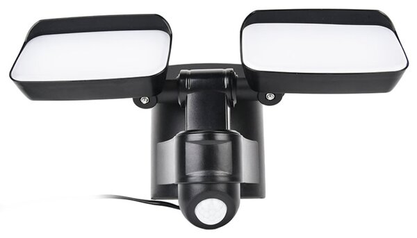 Solight LED solární osvětlení se senzorem, 9W, 850lm, 4000K, Li-Ion, černá WO7203