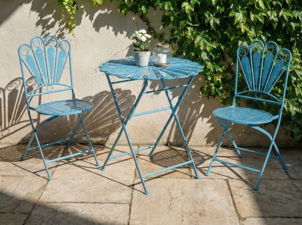 Bistro stolek PAVIA 71 cm 71 cm Kov Modrá