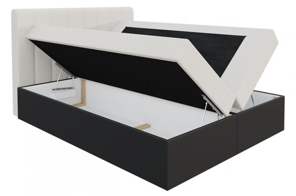 Kontinentální postel Figo, Rozměr postele: 120 x 200 cm, Barva:: ekokůže Soft 011 (černá) + Ikar 1 5902928420593