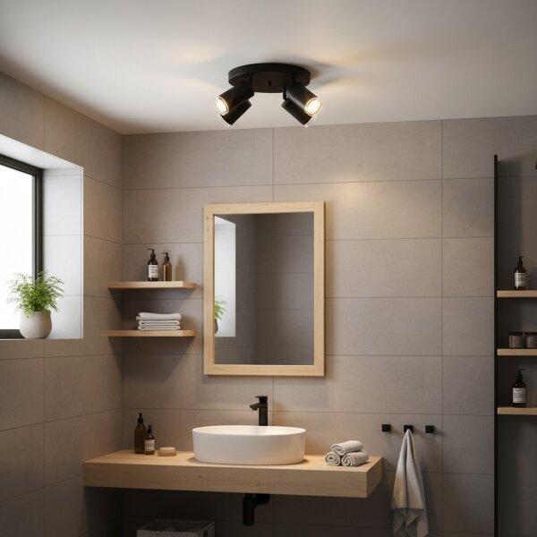 Brilagi - Koupelnové bodové svítidlo SELE AQUA 4xGU10/30W/230V IP44 černá