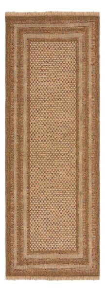 Venkovní běhoun v přírodní barvě 80x230 cm Layla Border – Flair Rugs