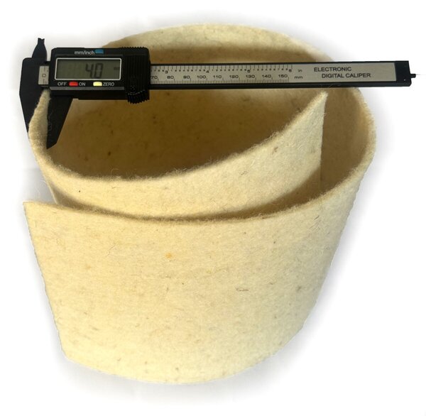 Vlněná technická plsť (filc) 4 mm barva Ecru, metráž 150 cm