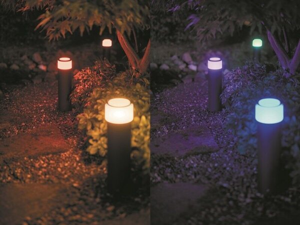 17437/30/P7 Hue WACA Calla venkovní sloupkové LED svítidlo 8W 590lm 2200-6500K RGB 24V IP44 černá