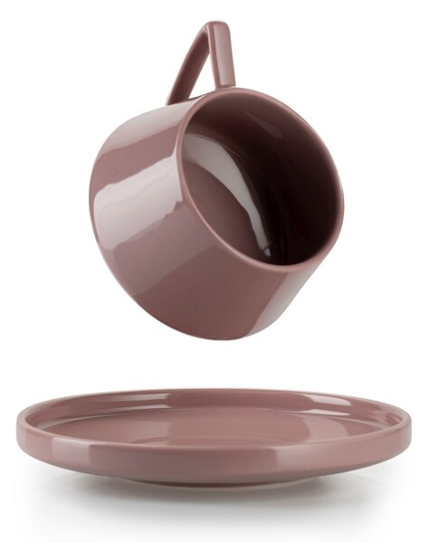 Porcelánový šálek s podšálkem Luna Pink 200 ml
