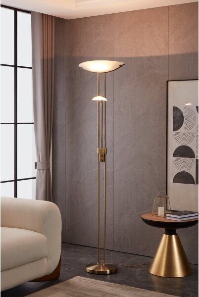 EGLO 85974 - Stmívatelná stojací lampa BAYA 1xR7s/230W + 1xG9/33W bronz