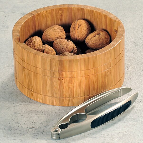 Dřevěná miska na ořechy s louskáčkem Nuts, 17x7 cm