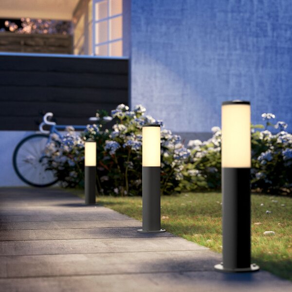 Utrecht venkovní sloupkové svítidlo 1xE27 20W bez zdroje 45cm IP44, antracitové