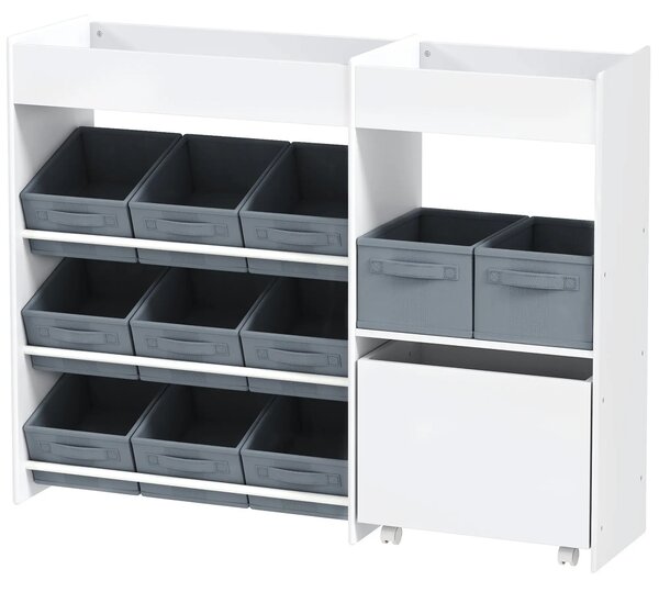 Dětský regál na hračky s 11 boxy, bílo-šedý 311-089V90WT