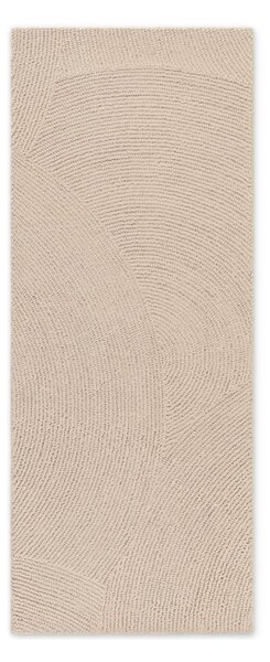 Béžový ručně tkaný vlněný běhoun 80x200 cm Calmio – Hanse Home