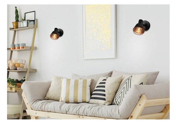 Černé kovové nástěnné svítidlo Neria – Candellux Lighting
