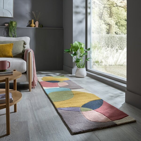 Ručně tkaný vlněný běhoun 60x230 cm Glow Multi – Flair Rugs