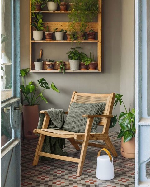 Bílo-hnědá venkovní lampa Kave Home Dialma